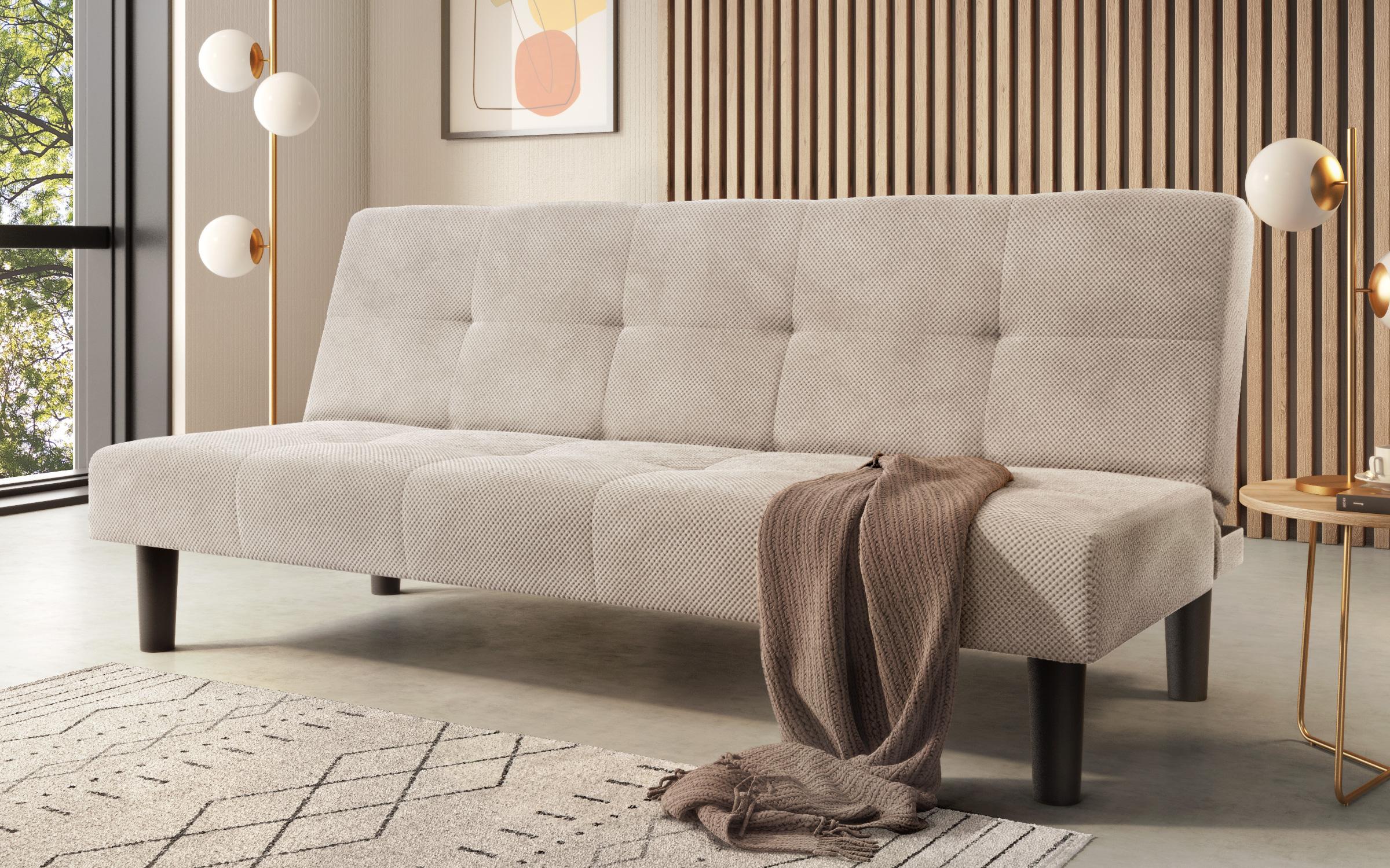 Extendable click-clack sofa Norte, beige  3